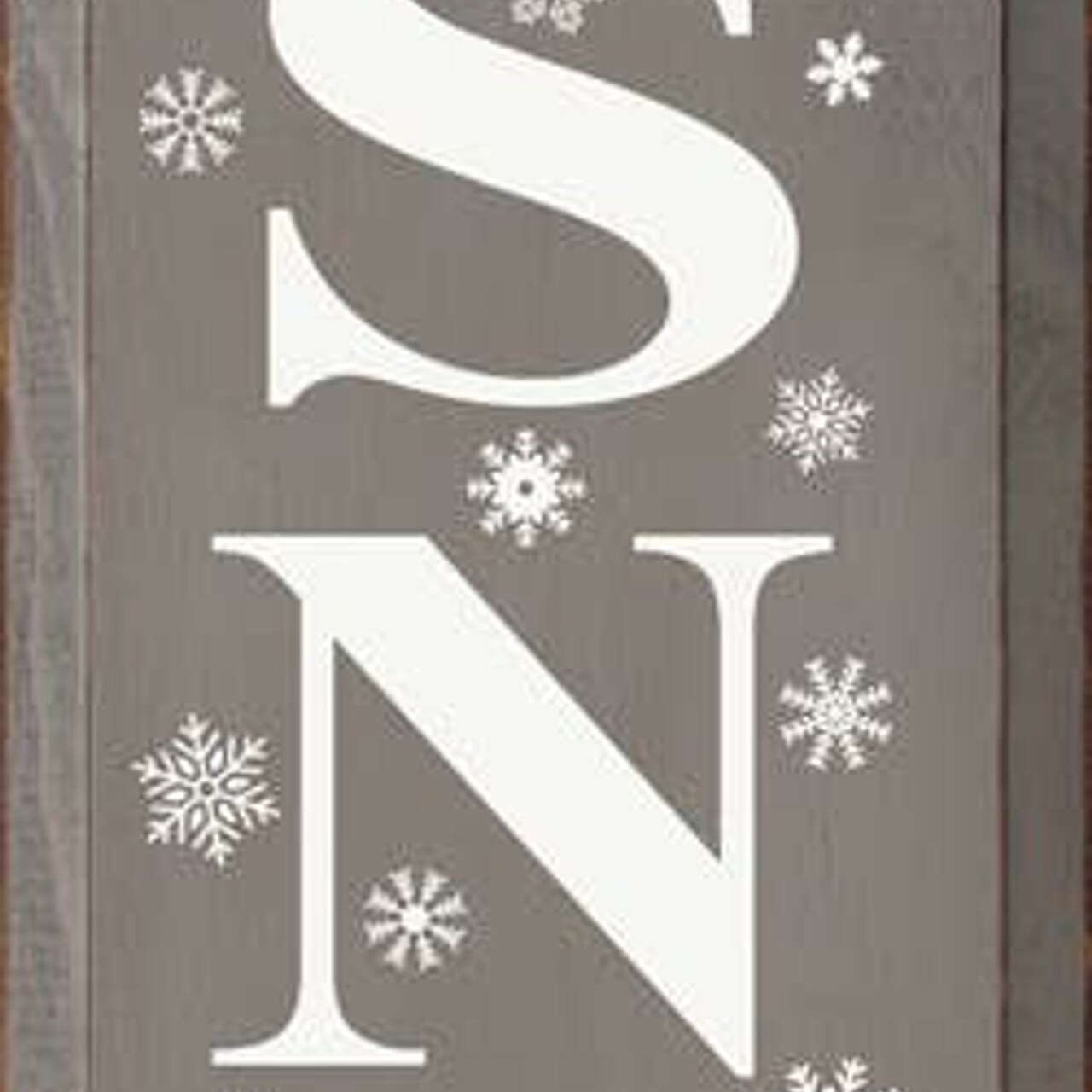 Edge Collections - Gray - Rustic Let It Snow Wall Decor - 1 Piece